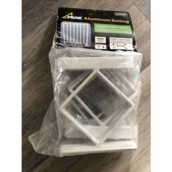 Peak Aluminum Railing White Aluminum Decorative Handrail Spacers Rail Kit. Read - Picture 2 of 9